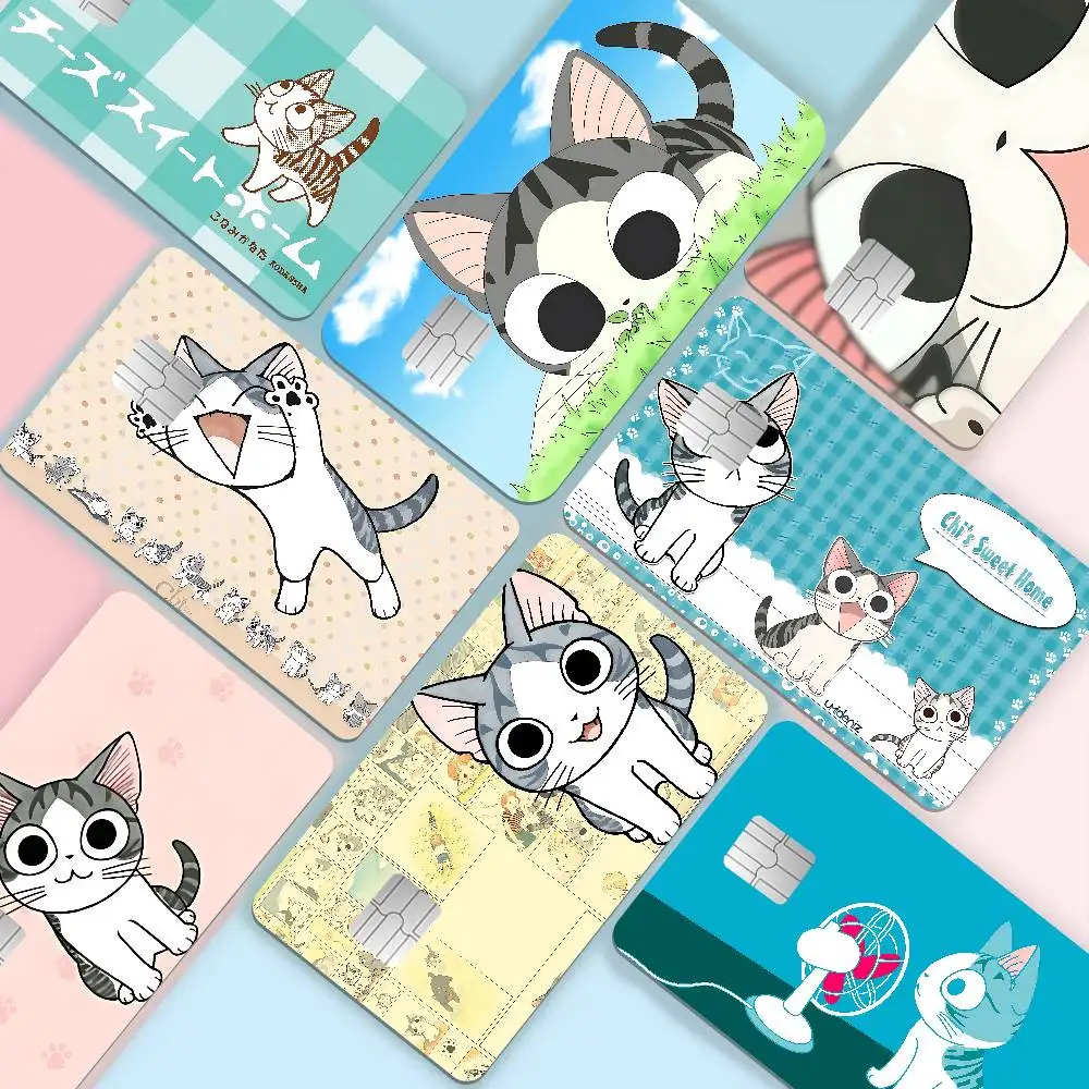 Popular Anime C-ChiS S-Sweet H-Home Anime Spend or Save Funny Shell On Off No Fade Sticker Skin Cover Film for Debit Credit Card