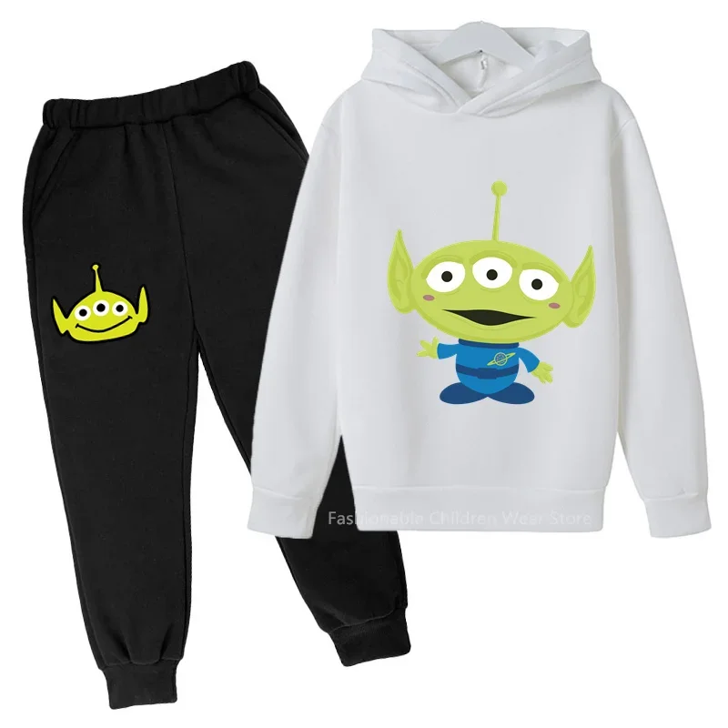 

Trendy Disney Alien Hoodie and Pants for Children - Fun and Casual for Boys and Girls' Spring and Autumn Days Out