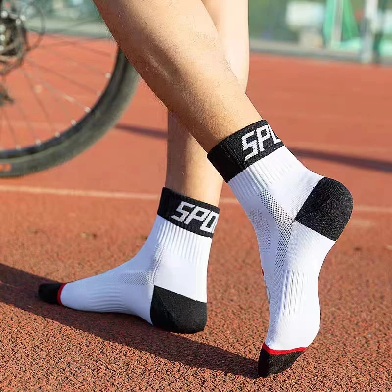 High Quality Men\'s Socks Breathable Quick Drying Running Sweat Sports Socks Outdoor Cycling Basketball Sokken 3 Pairs Men Gifts