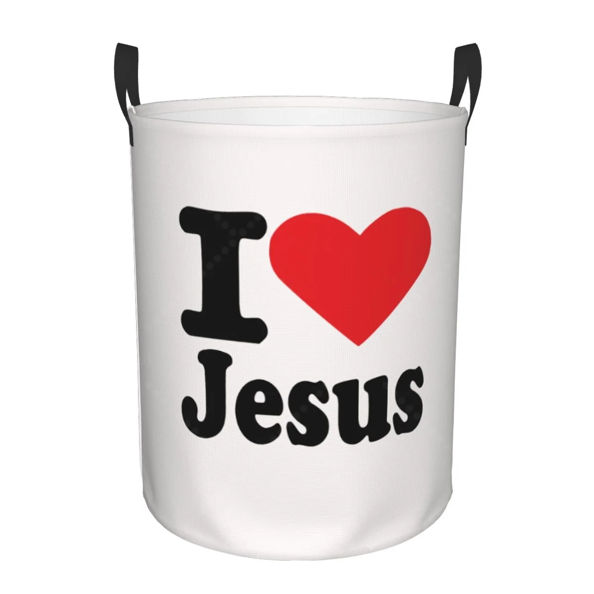 

I Love Jesus Laundry Hamper Large Clothes Storage Basket Toys Bin Organizer for Nursery Home Bathroom Bedroom