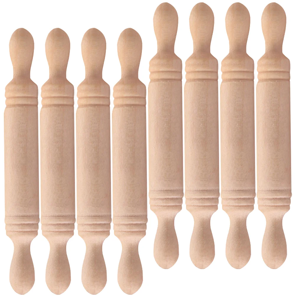 12 Pcs Mini Toy Mini Stick Photo Prop Kids Mini Toys Baby Tiny Dough Roller Small Wooden Child