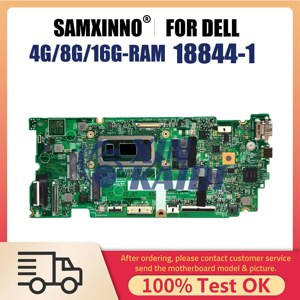 

Notebook Mainboard For Dell inspiron 13 7391 18844-1 CN-0PKNWK CN-0HF90F Laptop Motherboard I5 I7 10th Gen CPU 4G 8G 16G RAM