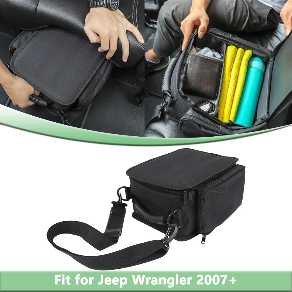 Under Seat Storage Bag For Jeep Wrangler 2007-2023 JK JL JLU Sports Rubicon Gladiator JT Stowing Tidying Backseat Organizer Box