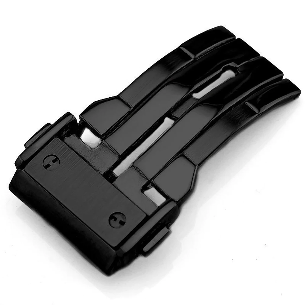 22 مللي متر أعلى جودة الفولاذ المقاوم للصدأ مشبك ل Hublot حزام الانفجار الكبير الرجال المطاط الجلود حزام الساعات ماتيل للطي مشبك اكسسوارات