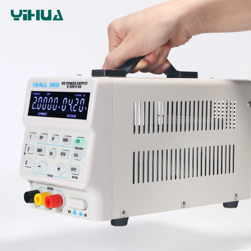 YIHUA 150W 3005D 5A 30V DC Regulowany zasilacz laboratoryjny Cyfrowy zasilacz impulsowy sterowany programowo