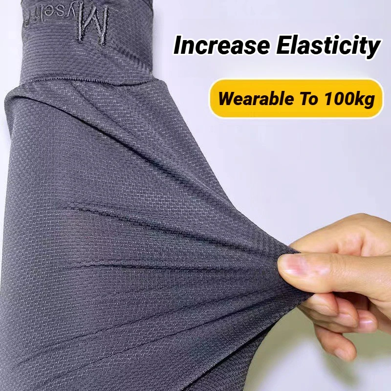 1 Par de Mangas de Braço Masculinas Refrescantes para Proteção Solar UV, Elásticas, Leves, Respiráveis, para Condução e Atividades ao Ar Livre