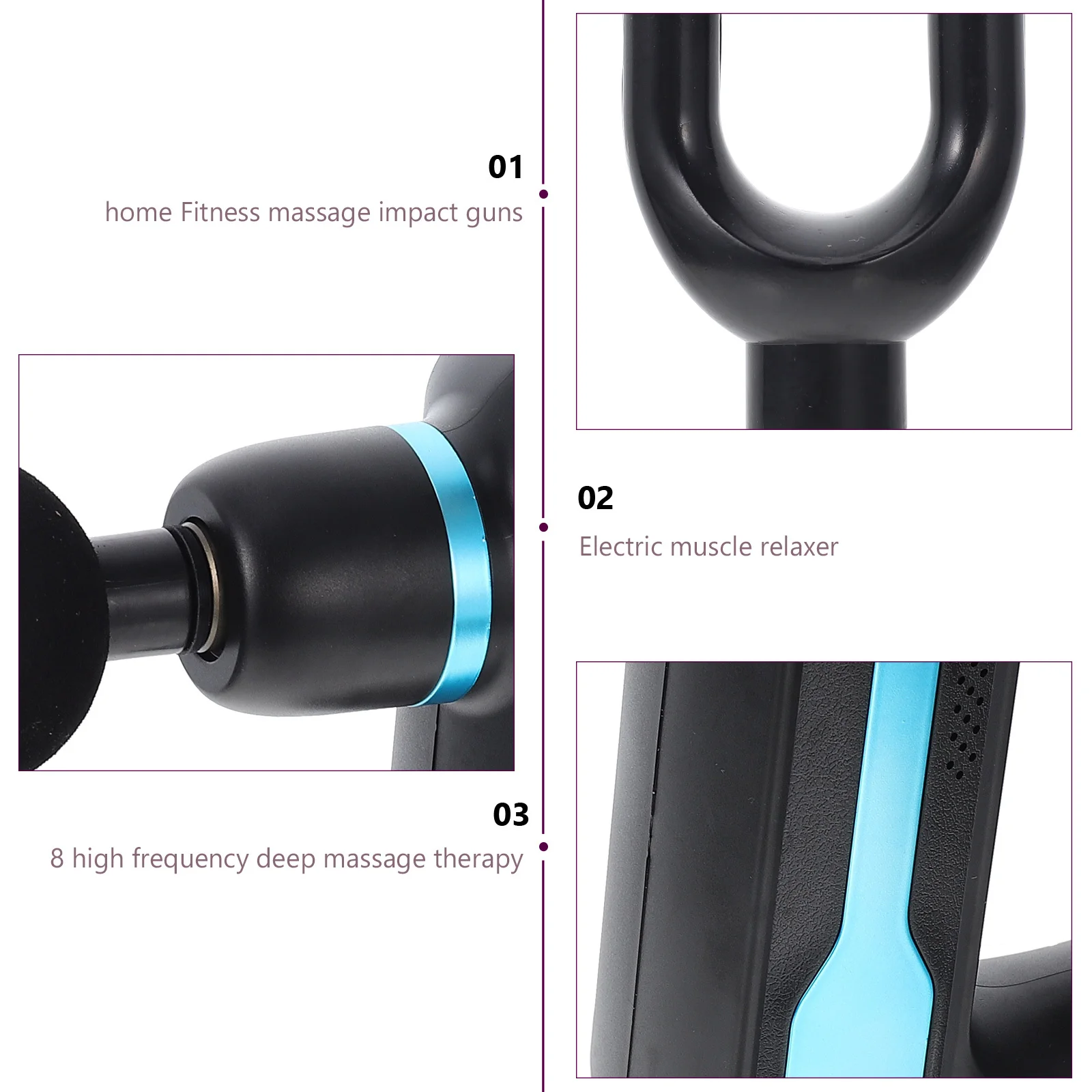 

1Set Fascia Massager Electric Muscle Relax Tool Percussion Deep Tissue Body Pain Relief Mini Handheld Device Fascia Massager