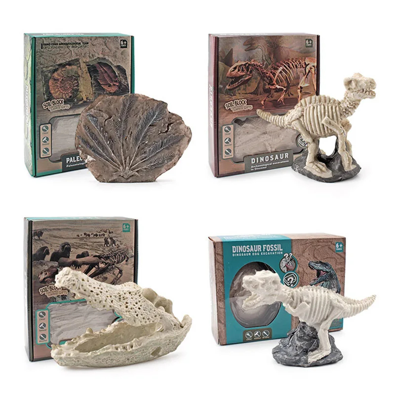 

Children Puzzle Toy Simulation Archaeological Excavation Dinosaur Skeleton Brontosaurus Crocodile Head Fossil Skeleton Toy Model