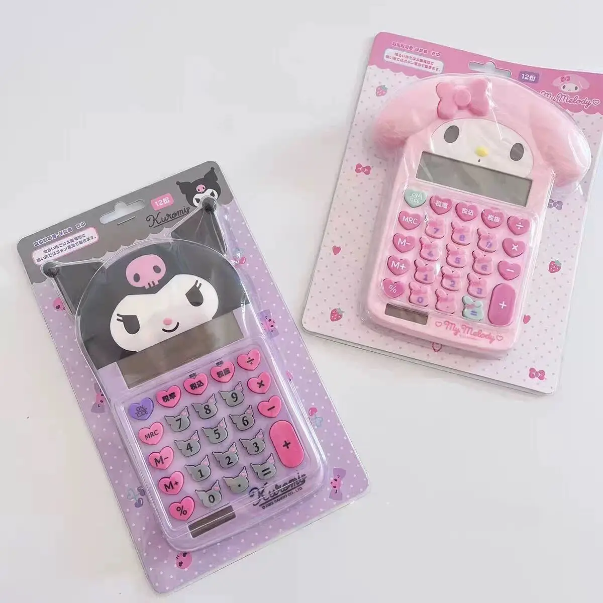Cute Sanrio Solar Calculator Hello Kitty Kuromi Cartoon Multi‑function Smart Computer Gift for Friends Stylish Birthday Gift New