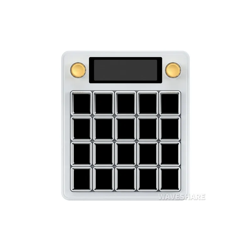 Waveshare MK20 Multi-Functional AI Voice Control Panel,Linux+QMK Dual-system Architecture, Stream Controller Deck
