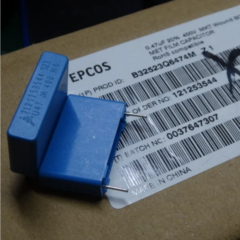 

10 шт. EPCOS 0,47 мкФ 400 В 470nf u47 474 22 мм пленочный конденсатор B32523Q6474M