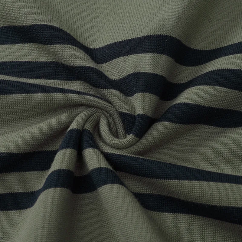 Camiseta de manga larga Unisex con puños acanalados a rayas y bloques de Color holgados con cuello redondo estilo universitario de algodón lavado de estilo japonés para hombres