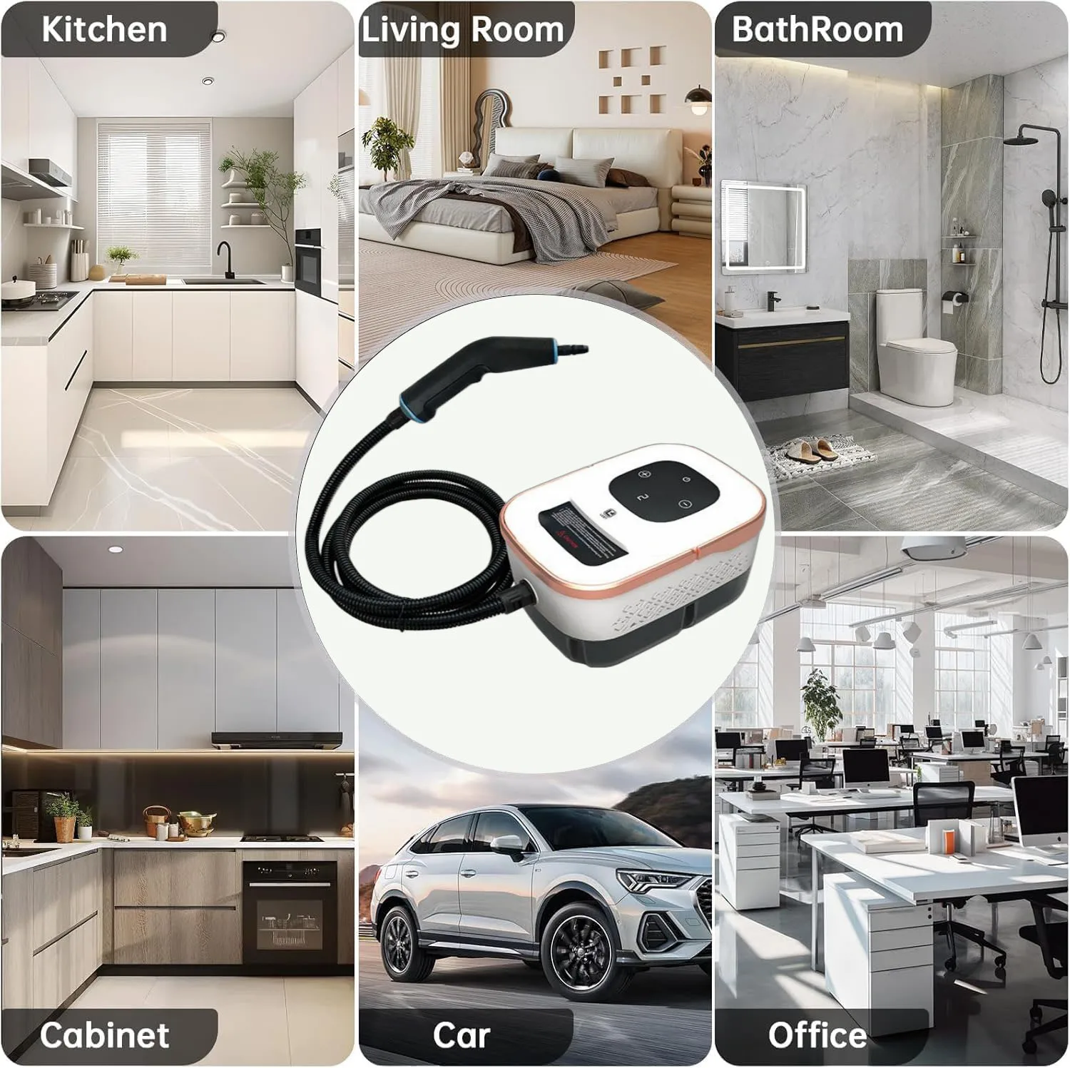 Steam Cleaner 1500W High Temperature Pressurized Steam Cleaning Machine for Air Conditioning Hood Car Cleaner Home Appliance