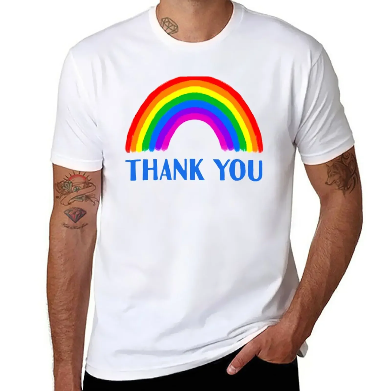 Thank You Rainbow Support | NHS and Keyworkers T-Shirt graphics aesthetic clothes summer tops mens champion t shirts