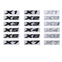 3d ABS Logo X1 X2 X3 X4 X6 X7 X5 Emblem Letter Car Trunk Sticker For F48 E84 F39 E83 F25 G01 F26 F15 F16 E71 E70 E53 Accessories