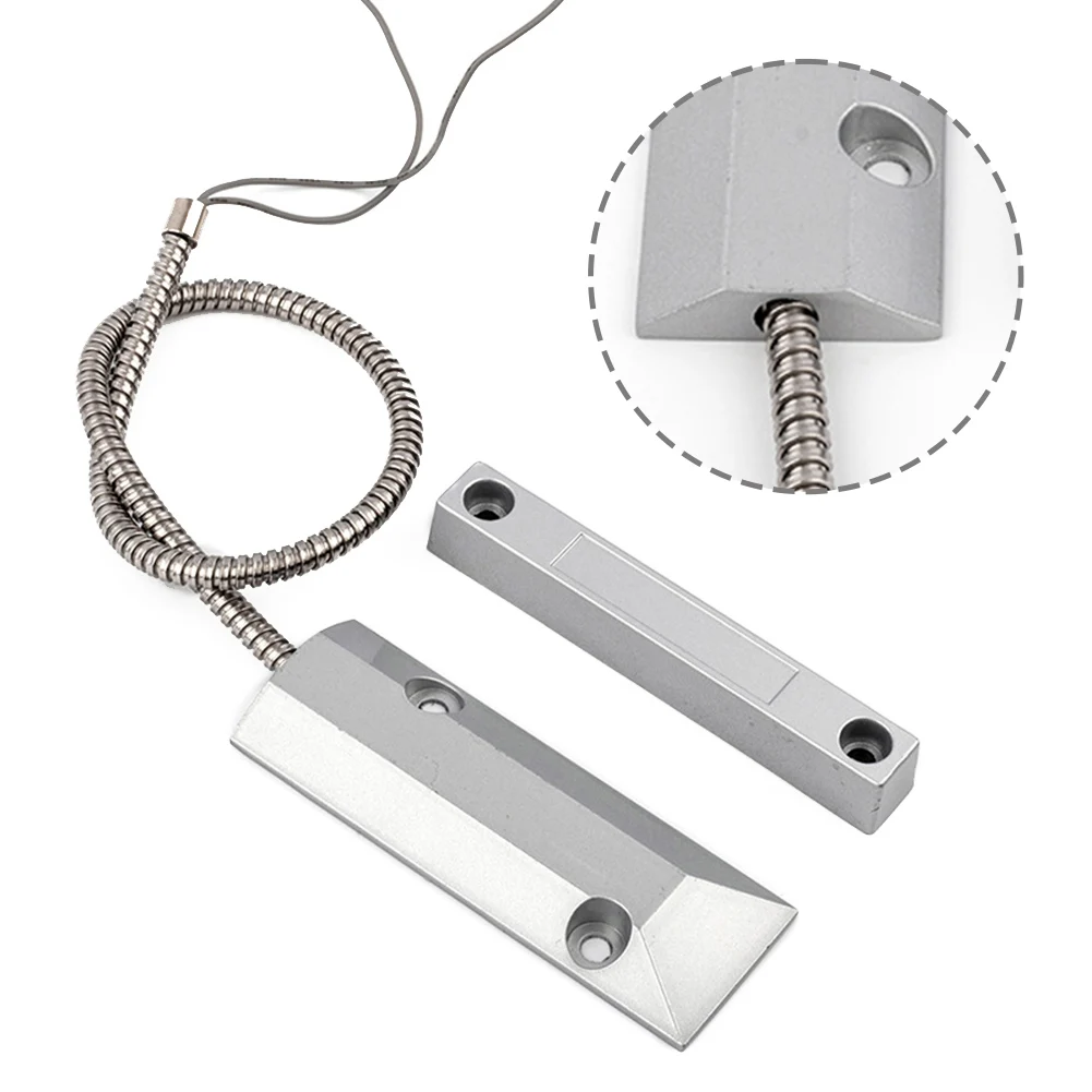 Metal Wired Roller Shutter Door Magnetic Contact Reed Switch Sensor For Normally Open And For Normally Closed Circuit Types