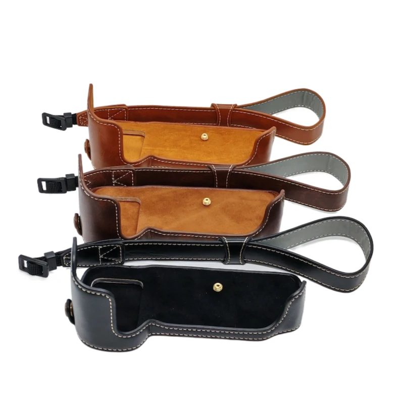 PU Leather Half Body Case For Nikon D800 D810 Camera Protective Cover