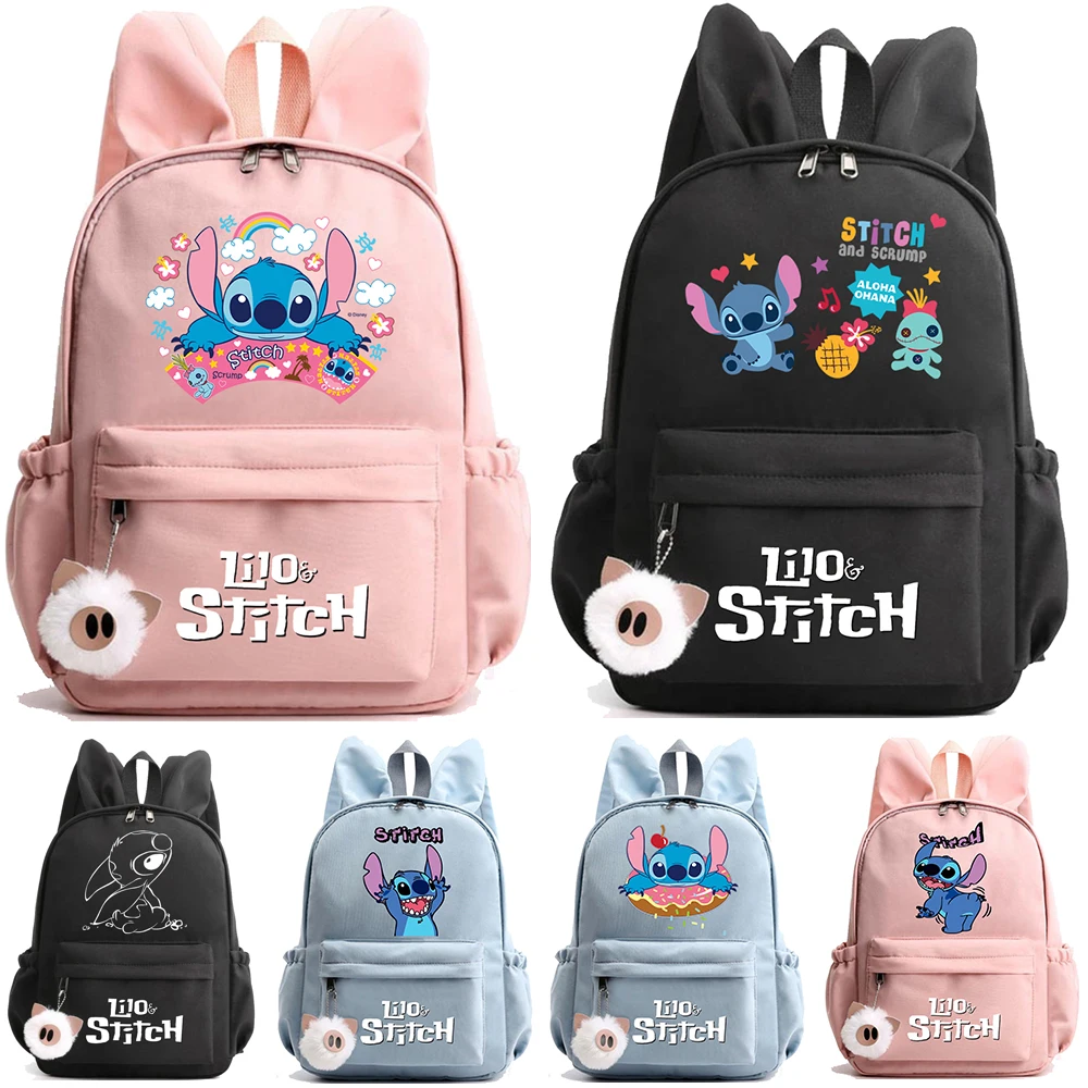 

Disney Lilo Stitch Backpack for Girl Boy Student Teenager Children Rucksack Women Casual Cute School Bags Kids Birthday Gift Toy