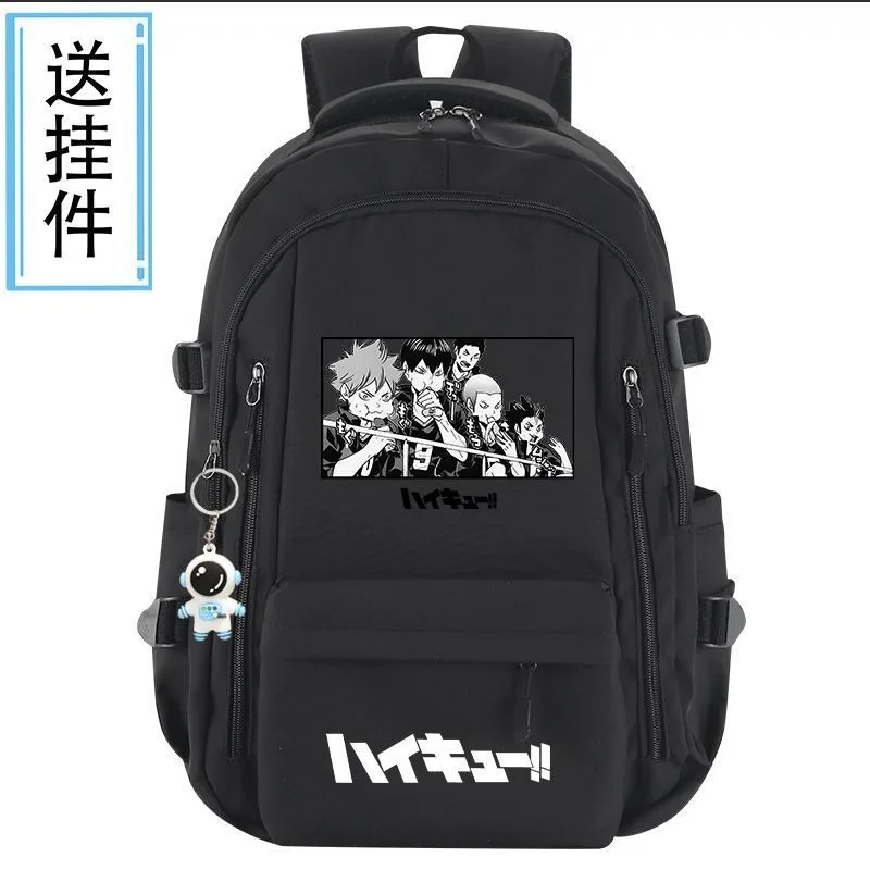 

Breathable mesh, 31×44×19cm Black Blue Grey Red, Haikyuu, Student Kids Teens School Bags, Anime Backpacks Girls Boys