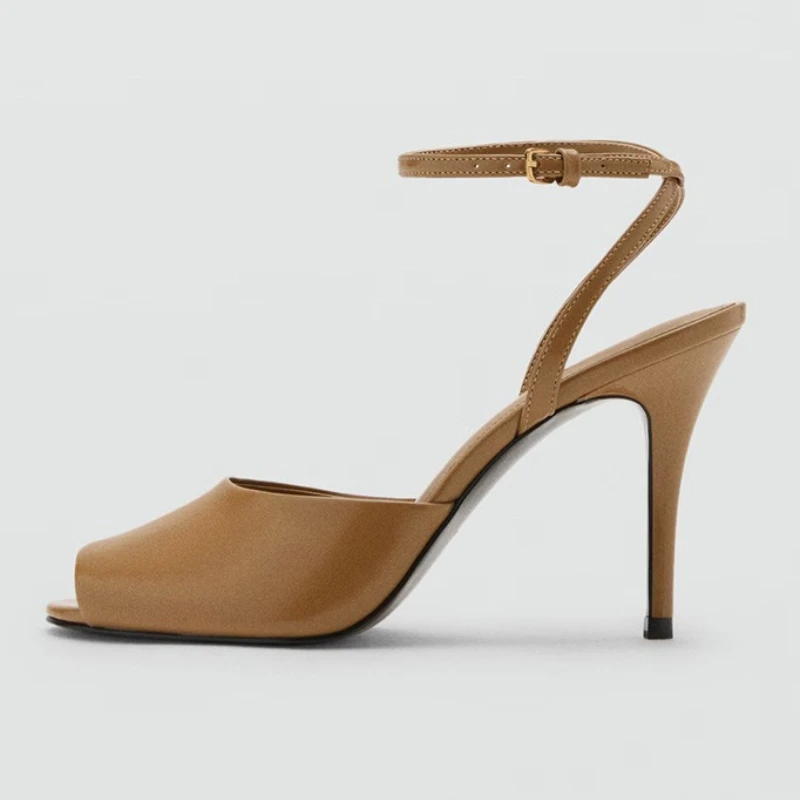 

Designer Pumps Brand Sexy Woman Heels Retro Party Dress Shoes Ankle-Strap Office Elegant Peep Toe Women's Sandals Summer 2026