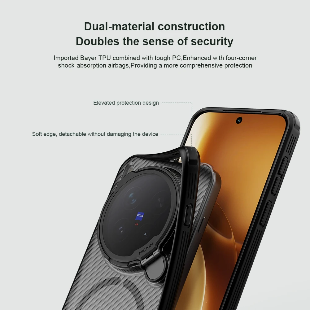 

Nillkin for VIVO X300 Pro / X300 5G Magnetic Case CamShield Prop Soft Frame Lens Camera with Stand Protection Back Cover