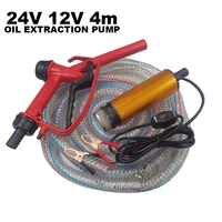 Bomba de agua de 12V, 24V (manguera de 4 metros), juego de pistola de repostaje de 51mm, bomba sumergible eléctrica, bomba de combustible de aceite diésel de acero inoxidable