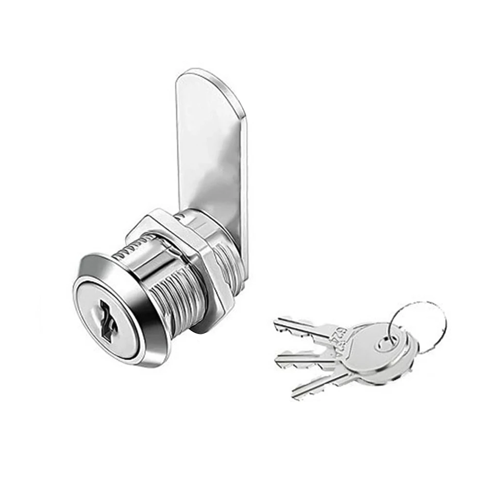 16mm Cam Lock with Three Keys for Cabinets Drawers and Mailboxes Zinc Alloy Construction for Long Lasting Security