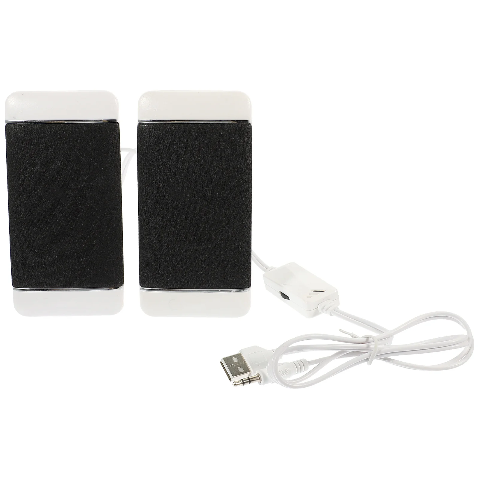 

2pcs Portable Soundbar Speaker Usb Powered Computer Multimedia Stereo Speakers For Laptop Pc Desktop Mp3 Mp4 White