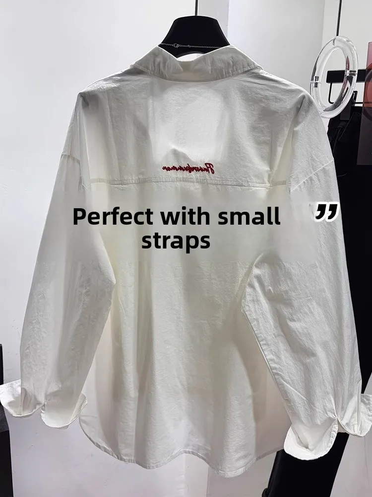 

White Embroidered Women's Summer New Style Lightweight Jacket Unique Beautiful Shirt Style Sleeveless Outerwear for Small Fig...