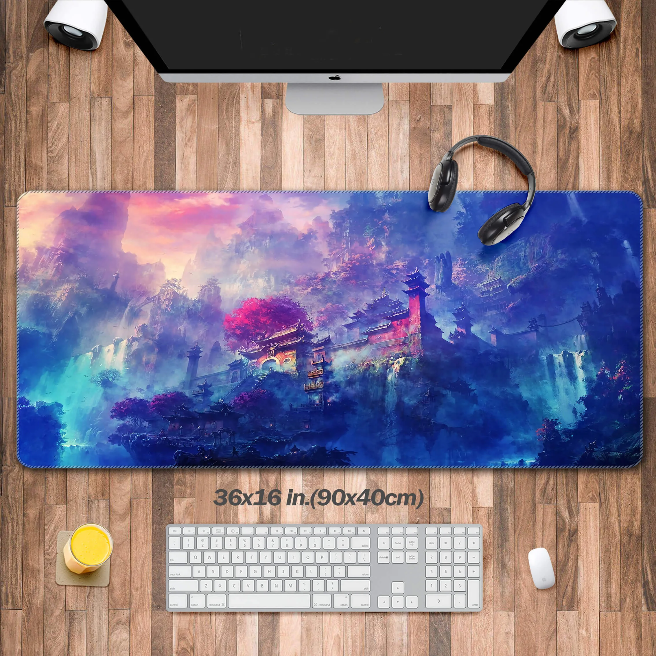 Oriental View Office Rug, XXL Mouse Pad, Cute Office Decoration, Office Rug, Laptop Keyboard Pad Perfect Gift for Friends