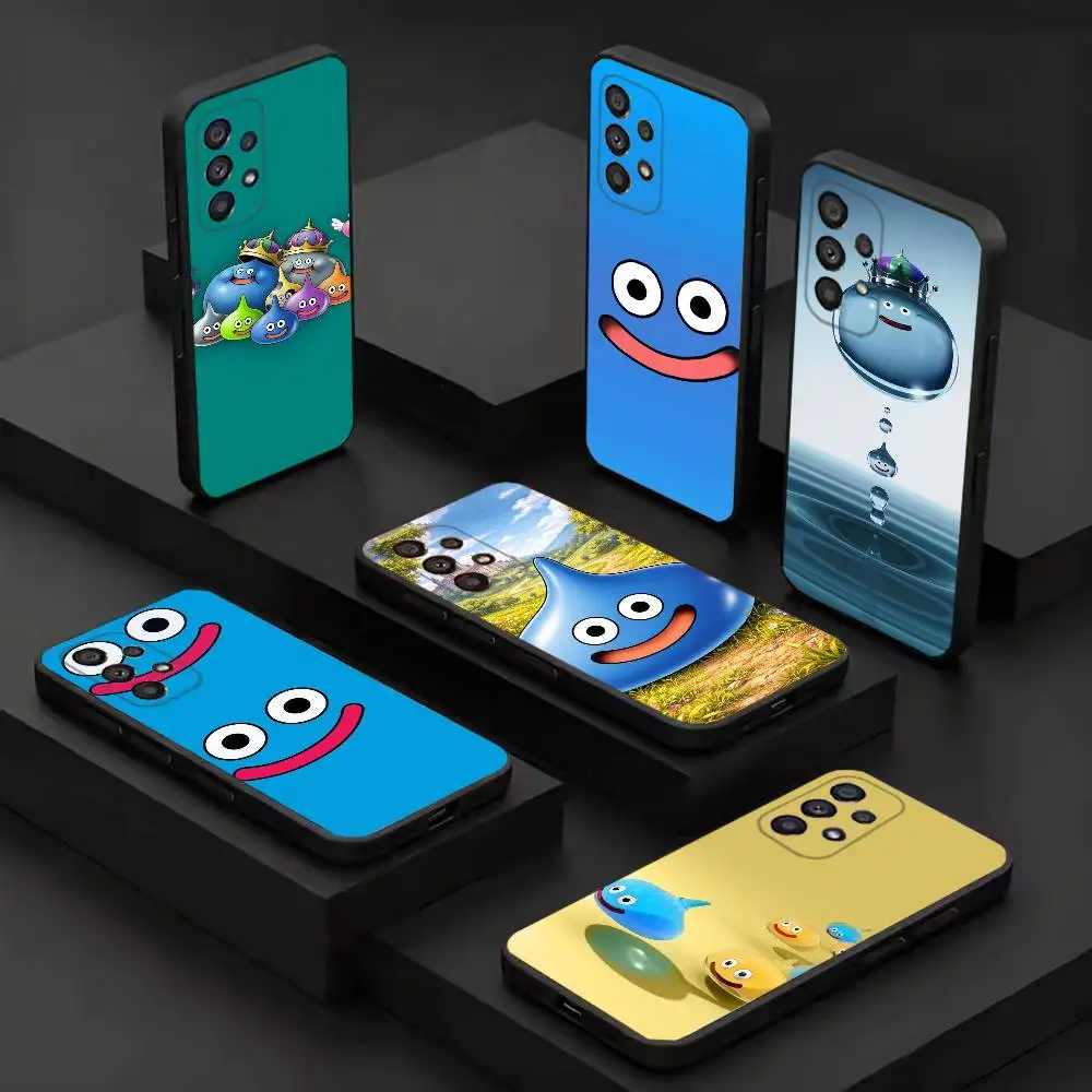 Dragon Quest Rocket S-Slime Black Protective Cell Cover Soft case For Samsung S10,20,21,22,23,24,25,30Ultra Plus FE Lite