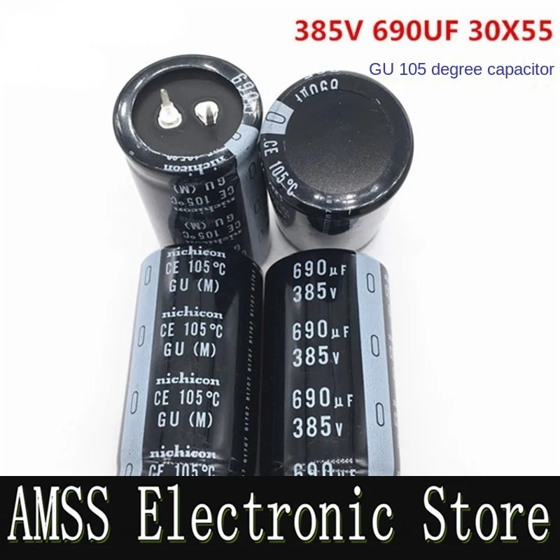 AMSS （1pcs）385V690UF 30X55 nichicon electrolytic capacitor replaces 400V 680UF 30*55 customization.