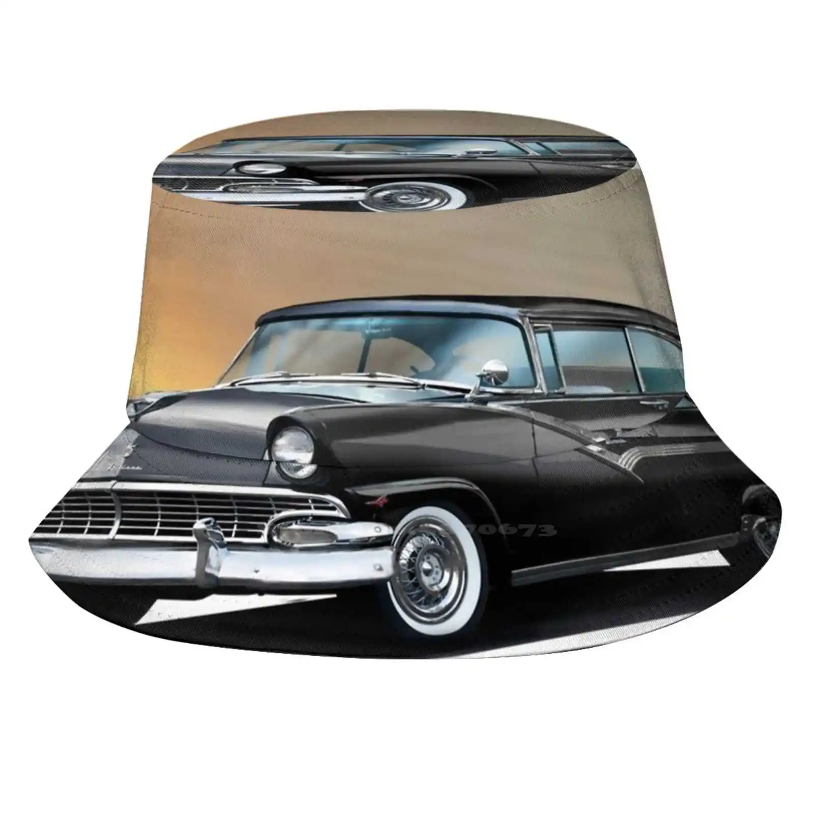 1956 Fairlane Korean Ladies Outdoor Sun Hat Bucket Cap 1956 Fairlane Vicky Continental Kit Automobile Automotive Transportation