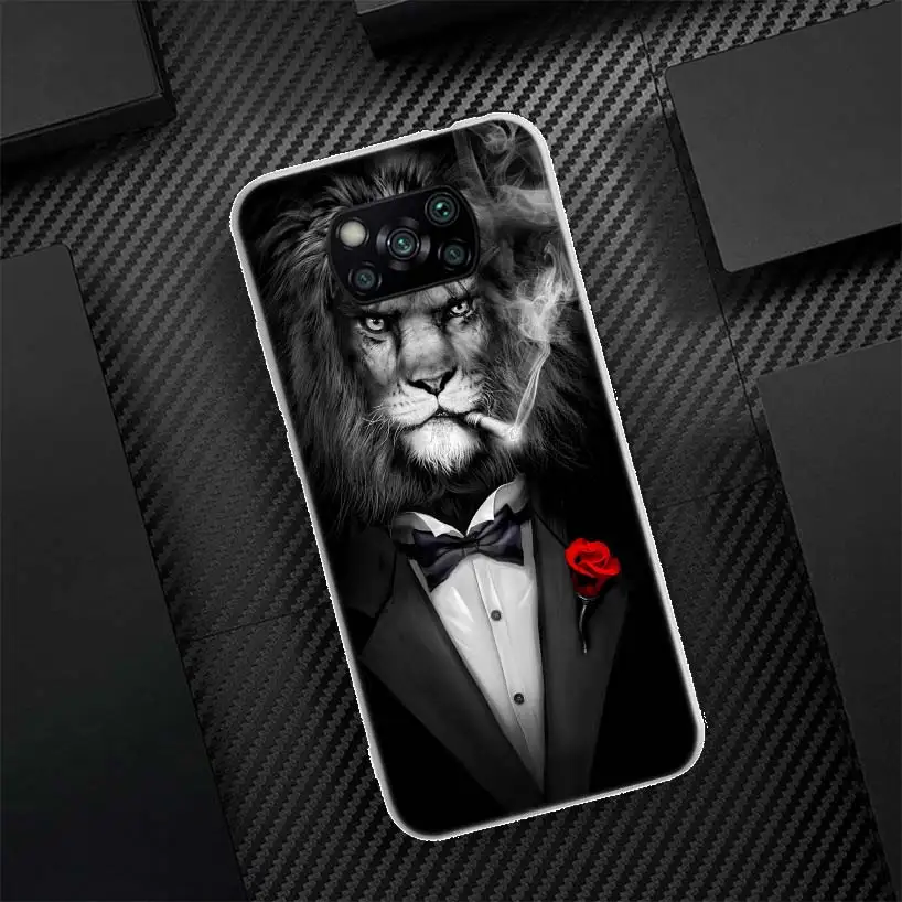 Man Suit Shirt Tie Silicon Call Phone Case For Xiaomi Poco X3 Nfc X5 X6 F6 F5 Pro M5S M5 X4 F4 GT M4 M3 F3 F2 F1 M2 Cover X3 NFC