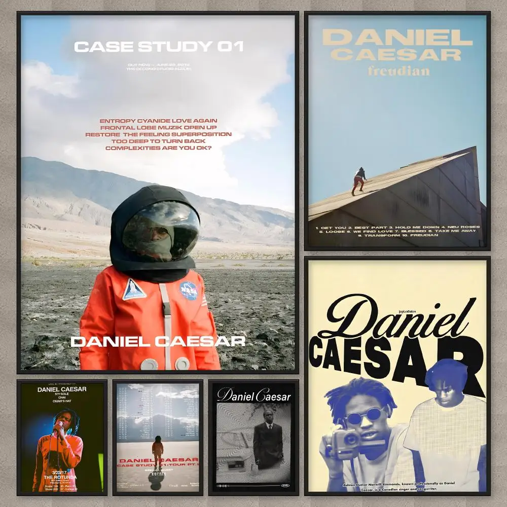 Pop Hip Hop Rapper Daniel Caesar Poster HD Wall Art Home Decor Waterproof Print Bedroom Garage Party Gift