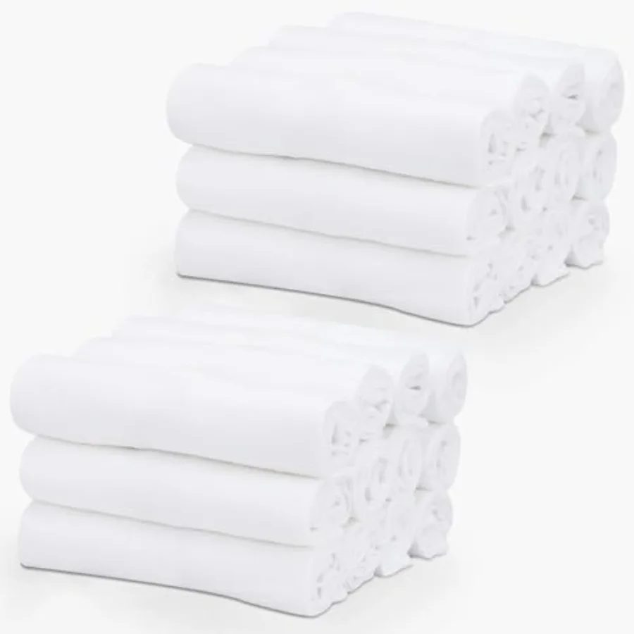 

100% Cotton Dish Cloths Kitchen Towels Cotton Blank Towel Thick Absorbent Quick Dry Machine Washable Cleaning and Drying Pack o
