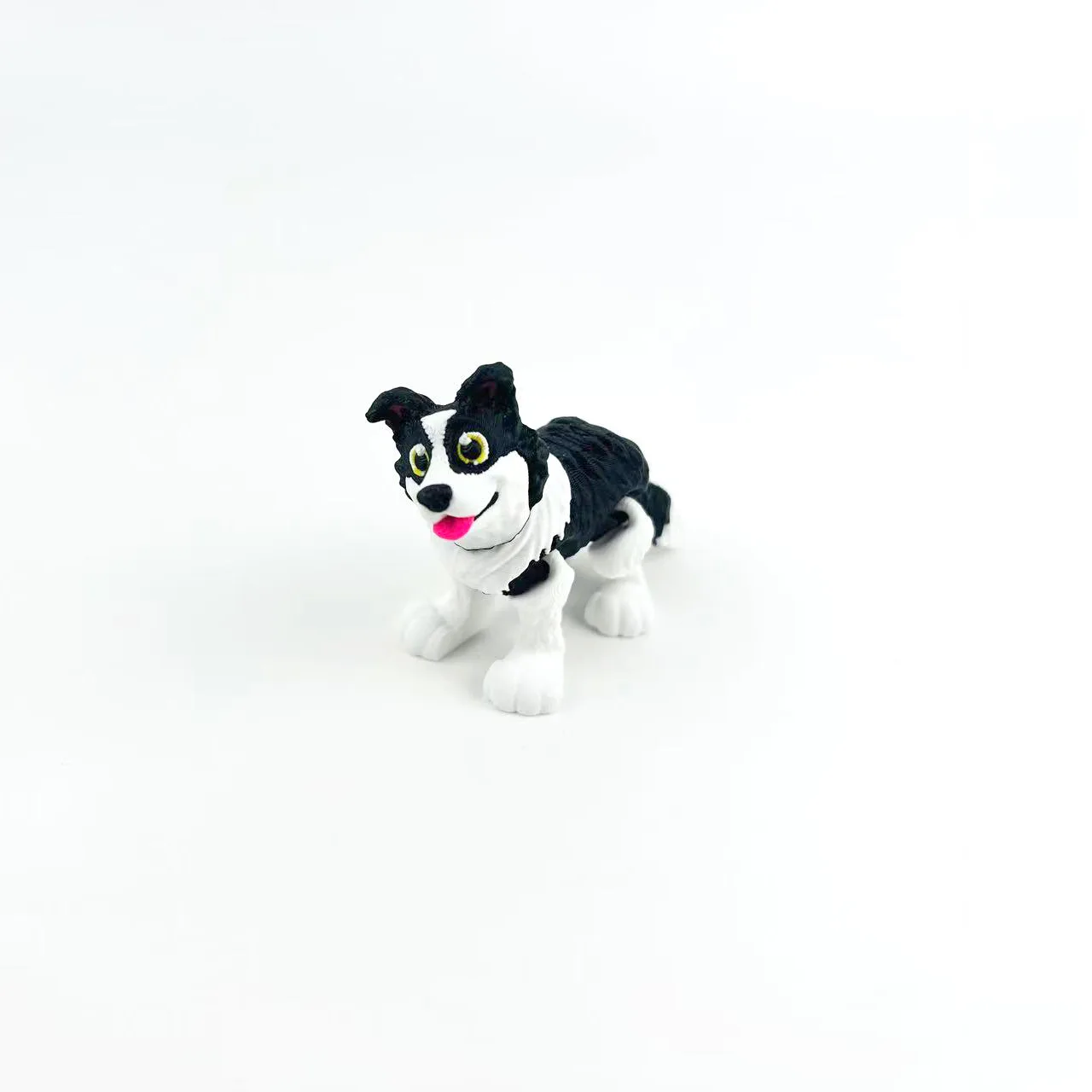 Simulação de impressão 3d brinquedos para cães de estimação bonito border collie modelo escritório em casa ornamentos decorativos presentes bonitos para pessoas