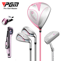 PGM G300 Women 4pcs Golf Club Set  Titanium Alloy Carbon 1/7/S/PT Iron Putter Wood Driver Head Cover and Golf Bag LTG035