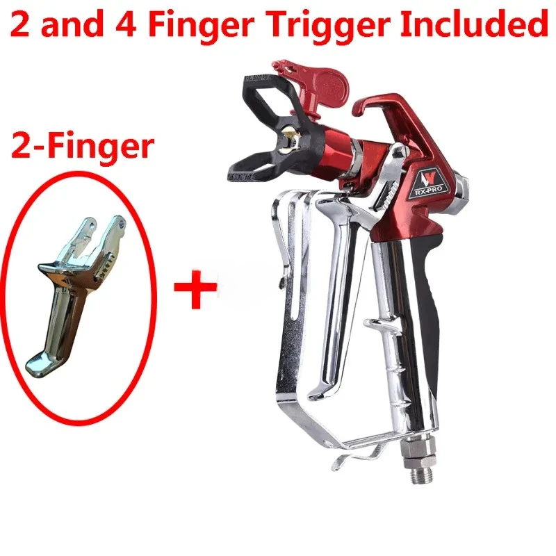 

Пистолет для безвоздушного распыления краски высокого давления sMaster RX-Pro Red Series 538020, с наконечником 517, и защитой 0538020