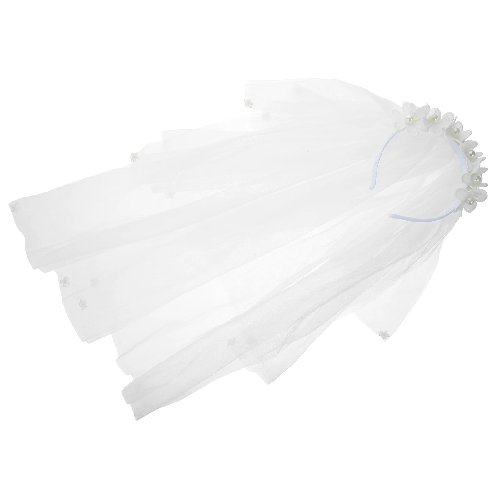

Flower Girl Headb Veil Hair Kids Accessories Party Supplies Lightweight Comfortable Birthday Carnival Christmas Easter New