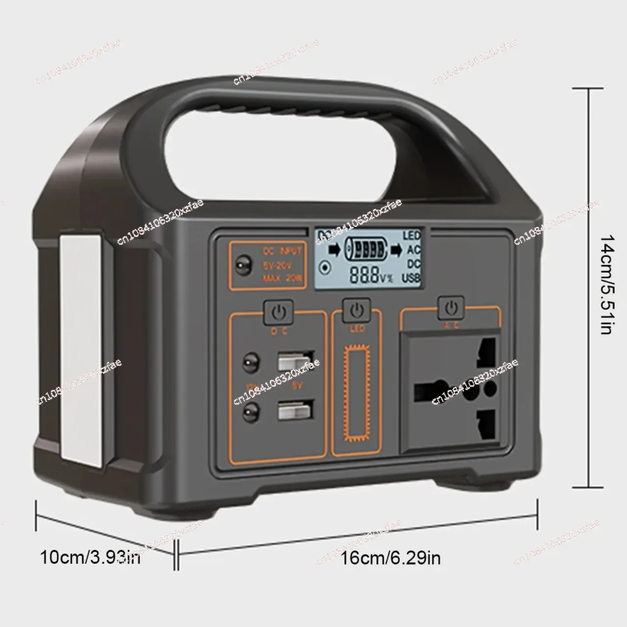 Large Capacity Emergency Energy Storage Battery Outdoor Camping Car Power Supply New Portable Mobile Power Supply 220V 100W