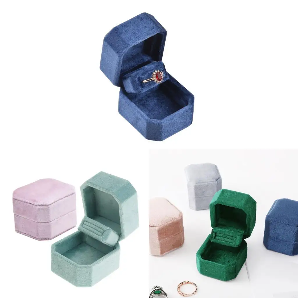 195C Compact Plush Jewelry Case with Double Flap Designs for Travel and Presentation