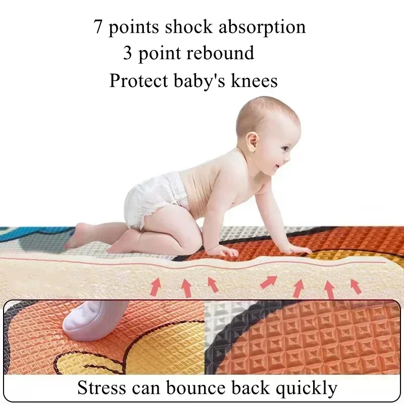 Tapis de jeu antidérapant pour bébé rampant, épais et pliable, respectueux de l'environnement, tapis de sécurité pour enfants, cadeaux, nouvelle collection