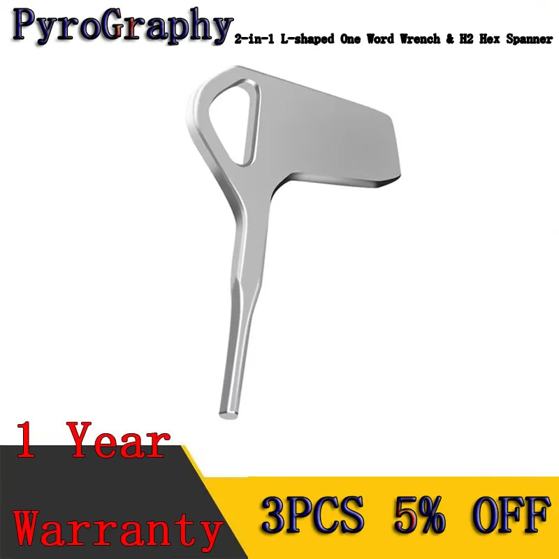 PyroGraphy 2 في 1 مفتاح ربط سداسي على شكل حرف L ومفتاح ربط بكلمة واحدة قفص كاميرا سفلي كلمة واحدة 1/4 بوصة مفتاح ربط جانبي M2.5 برغي H2Hex