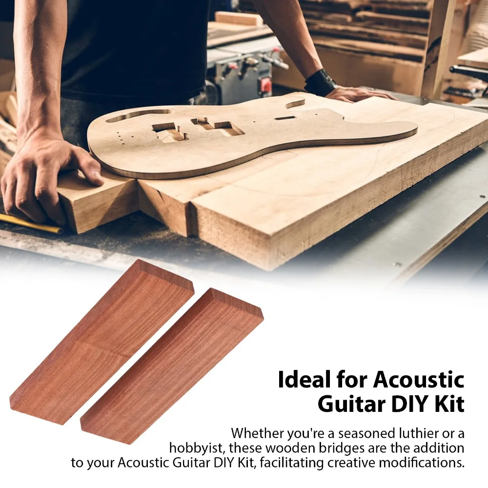 Puente para guitarra acústica de madera maciza sin acabar