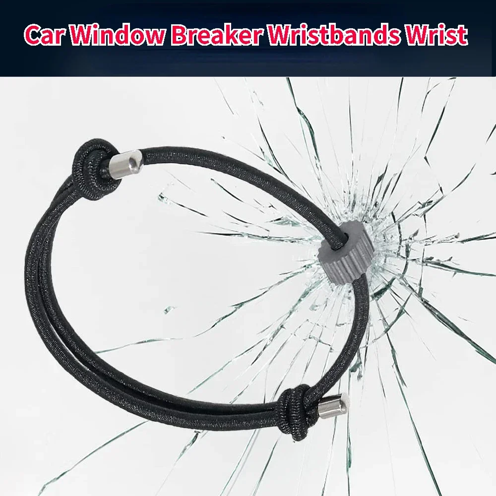 

Carbide Bead Emergency Glass Self Rescue Tool Car Window Breaker Wristbands Wrist Strap Escape Bracelet