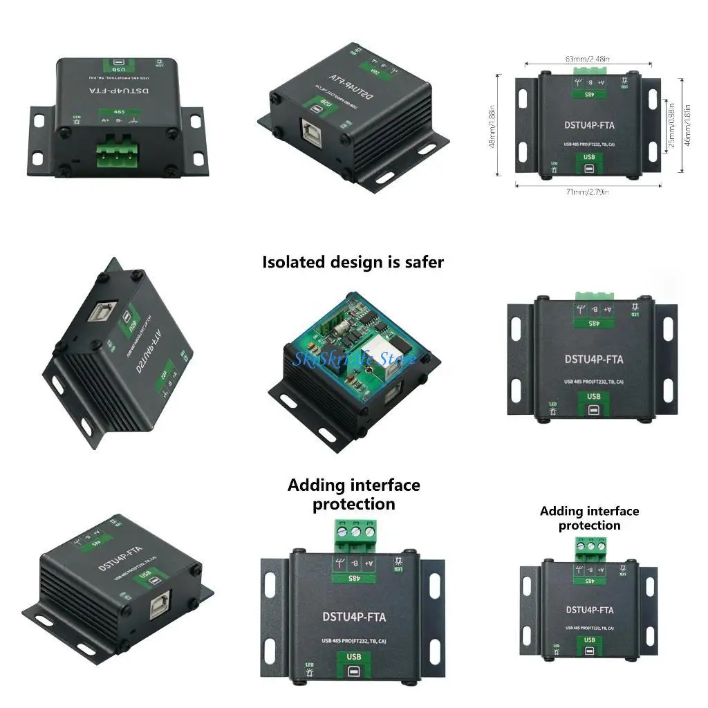 

E65E ABS USB RS485 Isolated Serial Converter Bidirectional Conversion for Efficient Data Transfer