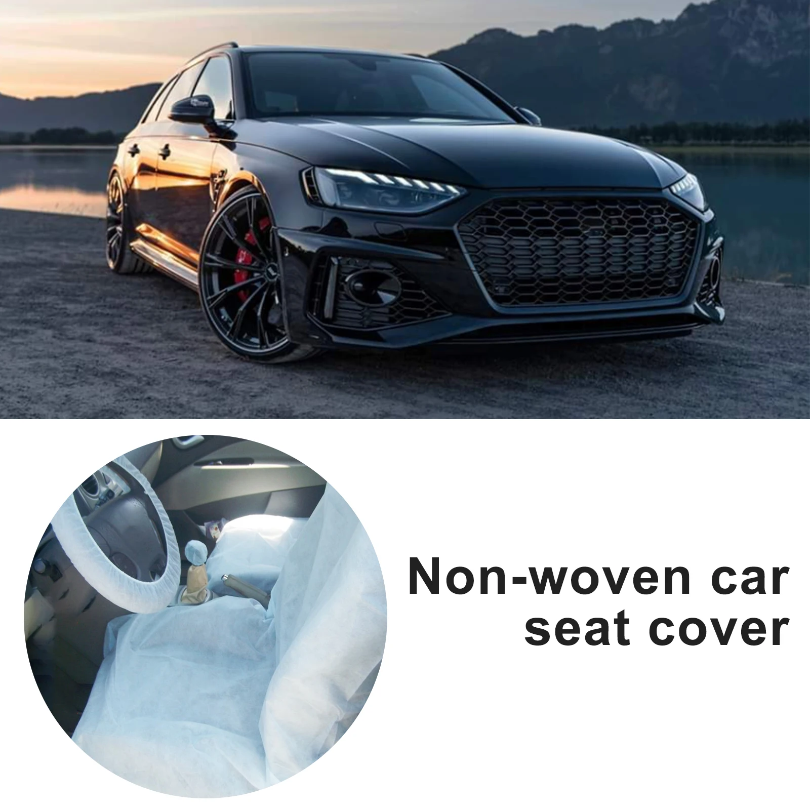 4pcs Disposable Car Soft Seat Cover Universally Waterproof Care Cleaning Beauty Repair Protective Cover Interior Accessories New