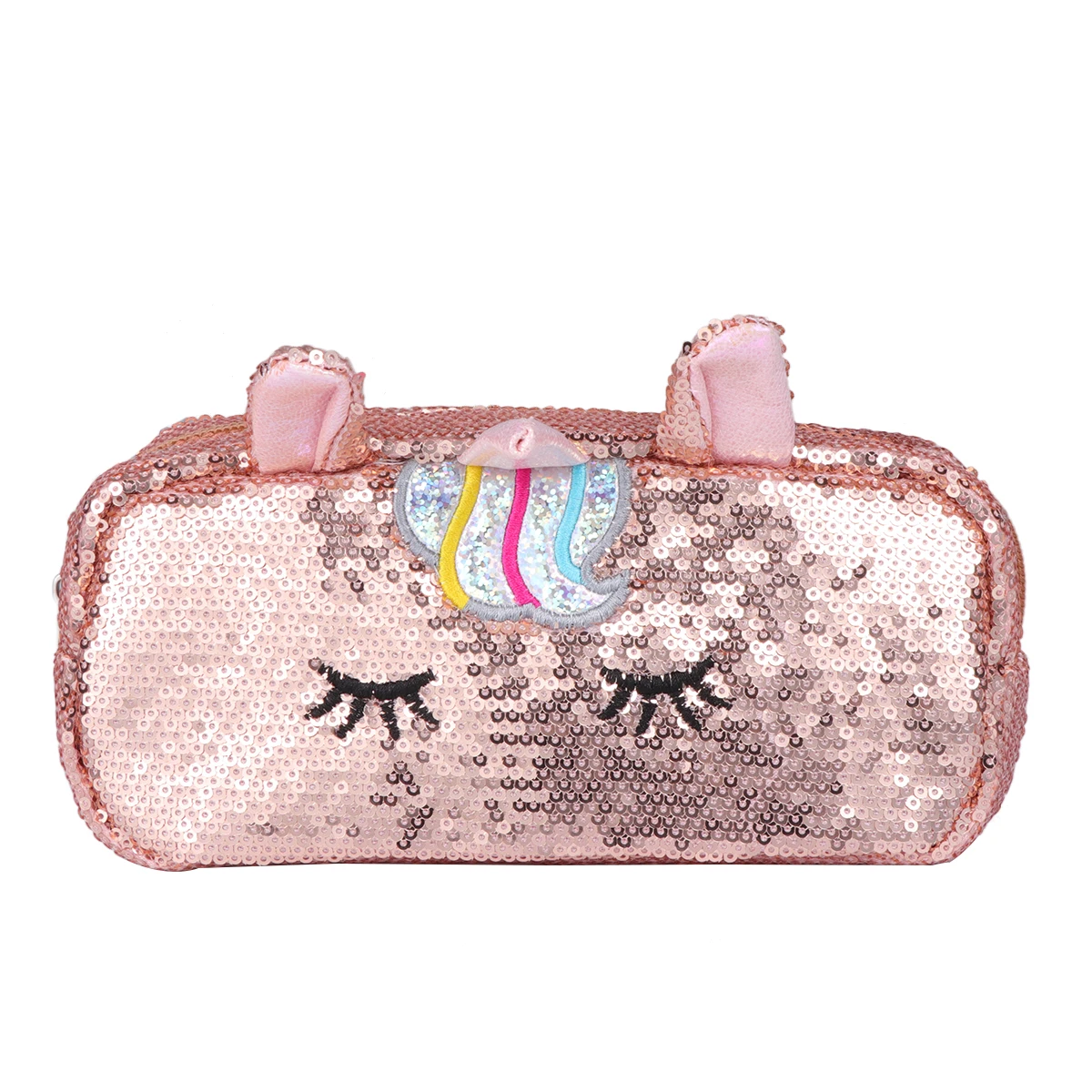 

Unique Sequin Unicorn Pencil Bags Storage Multifunction Pen Case Supplies Student Travel Eco Friendly Durable Sturdy Use