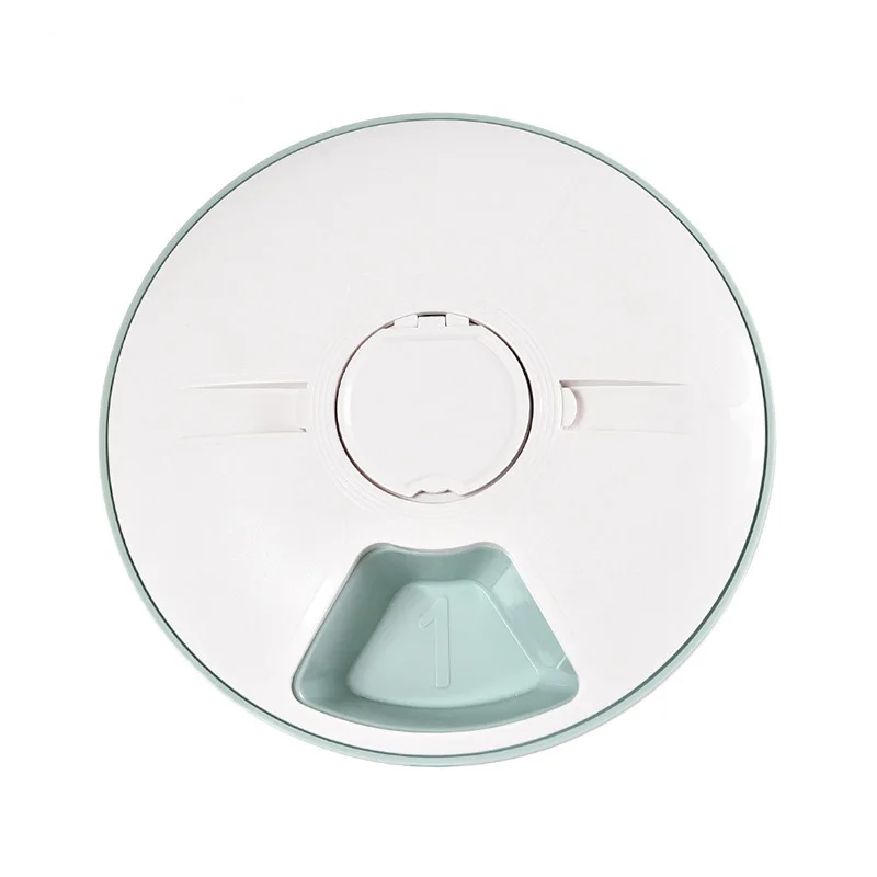 Pet Automatic Feeder Portion Control Digital Timer Detachable Dogs Cats Anti Slip 6 Meal Trays with Voice Dry Wet Food Feeding